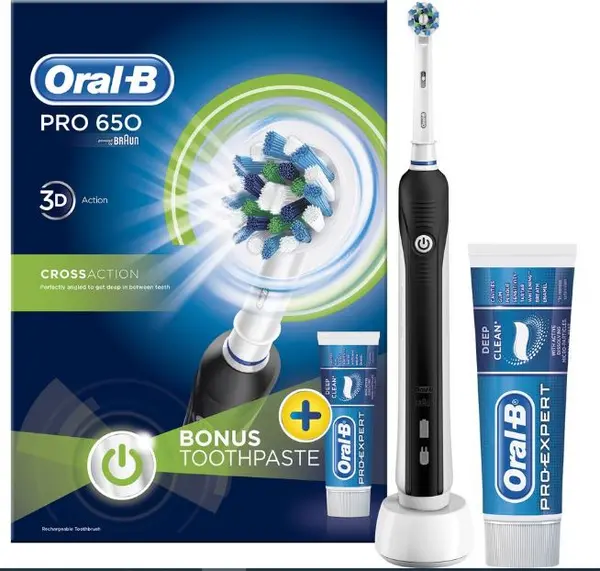 Oral B Pro 650 Electric Toothbrush & Pro Expert Whitening Toothpaste 75ml