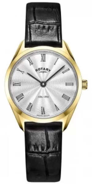 Rotary Ultra Slim Womens Gold Leather LS08013/01 Watch