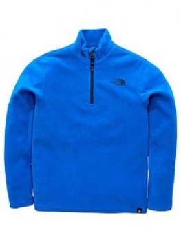 The North Face The North Face Boys Glacier 14 Zip Fleece Blue Size M10 12 Years