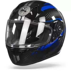 Scorpion EXO-390 Sting Black Blue Full Face Helmet L