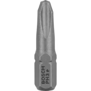 Bosch Extra Hard Phillips Screwdriver Bits PH3 25mm Pack of 3