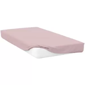 Belledorm Brushed Cotton Extra Deep Fitted Sheet (Narrow Double) (Powder Pink) - Powder Pink