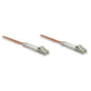 Intellinet Fibre Optic Patch Cable Duplex Multimode LC/LC 62.5/125 m OM1 2m LSZH Orange Fiber Lifetime Warranty