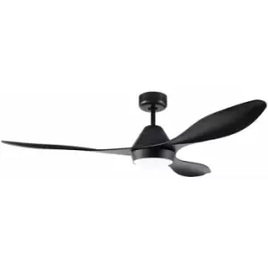 Loops - Ceiling Fan & Light Remote Control Matt Black Steel 18W Built in led