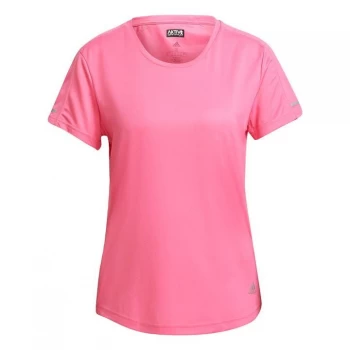 adidas Run It T-Shirt Womens - Semi Solar Pink