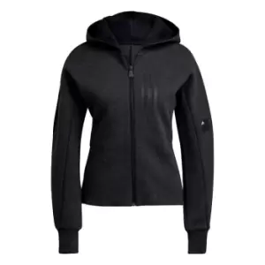 adidas Mission Victory Slim Fit Full-Zip Hoodie Womens - Black