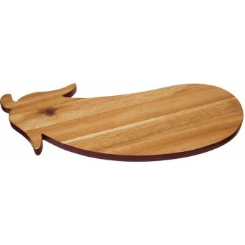Premier Housewares - Mimo Aubergine Design Chopping Board/ Chopping Boards Wood/ Acacia Wooden Chopping Boards/ Cutting Board/ Brown/ Simple Design/