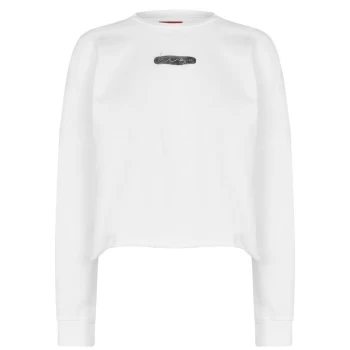 Hugo Boss Logo Box Crew Neck Sweatshirt White Size L Men