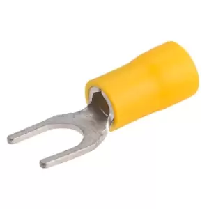 TruConnect Yellow 6mm Fork Terminal Pack of 100