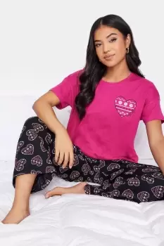 Fairisle Heart Print Pyjama Set