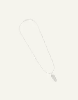 Accessorize Womens Sterling Silver-Plated Long Leaf Necklace, Size: 64cm