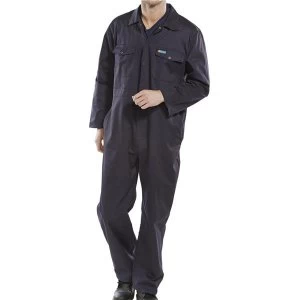 Click Workwear Boilersuit Size 48 Navy Blue Ref PCBSN48 Up to 3 Day