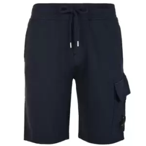 CP COMPANY Lens Fleece Shorts - Blue