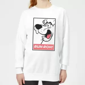 Scooby Doo Ruh-Roh! Womens Sweatshirt - White - XS