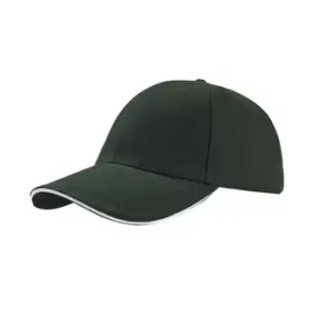 Atlantis Liberty Sandwich Heavy Brush Cotton 6 Panel Cap (One Size) (Green)