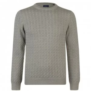 Gant Gant Flat Cable Knit Jumper Mens - Grey 093