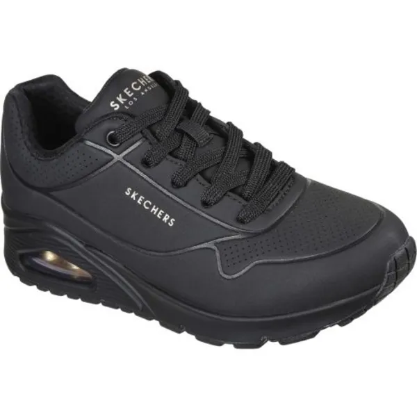 Skechers Womens Uno Stand On Air Wide Fit Trainers - UK 7 Black female PS4212BBK7