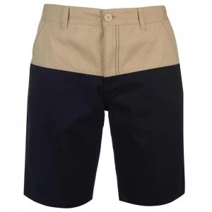 Pierre Cardin Panel Chino Shorts Mens - Stone/Navy