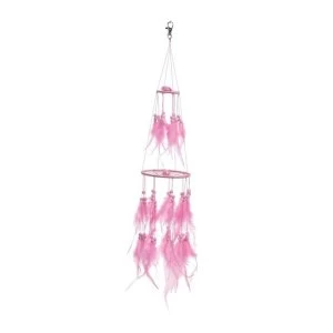 Pink Rose Horizontal Dreamcatcher