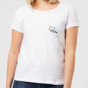 Smiley World Let It Snow Womens T-Shirt - White - XXL