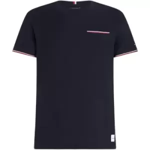 Tommy Hilfiger Honey Comb Rwb Pocket Tee - Blue