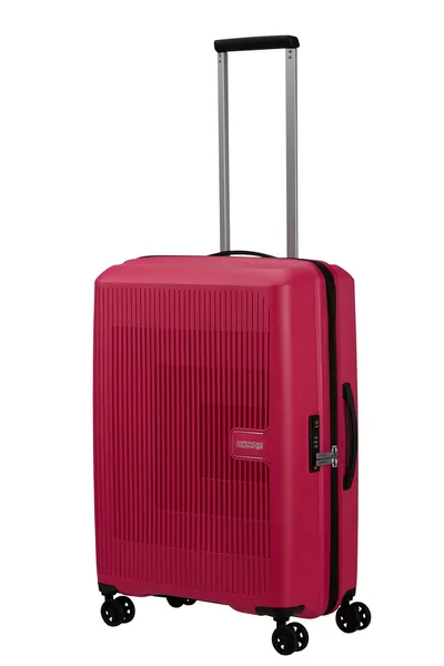 American Tourister Aerostep VZDV5 Medium Hardshell Pink Flash Suitcase