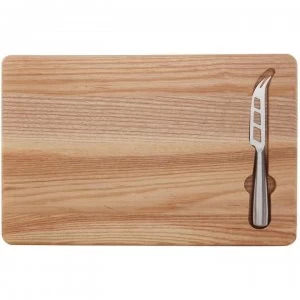 Linea Easy Entertaining Ash Cheese Board with Knife - Multi-Coloured