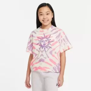 Nike Boxy Tie Dye T Shirt Junior Girls - Multi