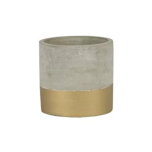 Sass & Belle Mini Tuva Gold Dip Cement Planter