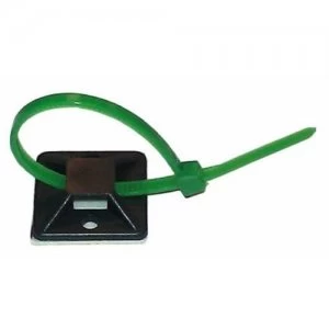 Zexum 19mm Self Adhesive Cable Tie Mounts 100 Pack - Black