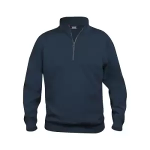 Clique Unisex Adult Basic Half Zip Sweatshirt (S) (Dark Navy)