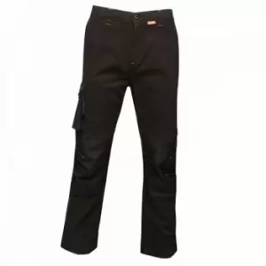 Regatta Mens Scandal Stretch Work Trousers - Regular (32in) (Traffic Black) - Traffic Black