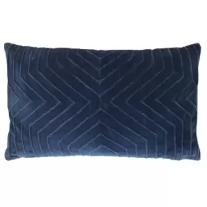 Mahal Geometric Cushion Navy, Navy / 30 x 50cm / Polyester Filled