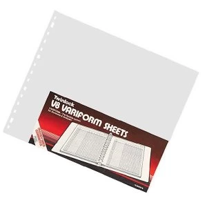 Rexel Twinlock V8 Variform Refills 14 Cash Column Sheets Pack of 75 Refill Sheets