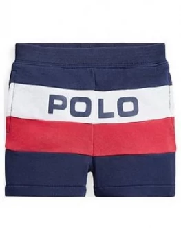 Ralph Lauren Baby Boys Polo Colourblock Jersey Shorts - Navy, Size 18 Months