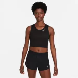 Nike Dri-FIT Race Womens Cropped Running Tank - Black