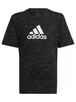 adidas Future Icons Junior Unisex Badge Of Sport Short Sleeve T-Shirt - , Black, Size 9-10 Years, Women