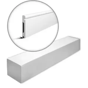 NMC FL4-box WALLSTYL Noel Marquet 1 Box 6 pieces Skirting timeless classic design white 12 m - white