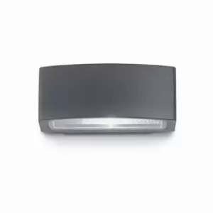 Andromeda 1 Light Outdoor Small Up Down Wall Light Polished Chrome, Anthracite IP55, E27