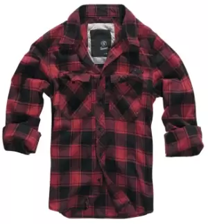 Brandit Checkshirt Flanel Shirt red black