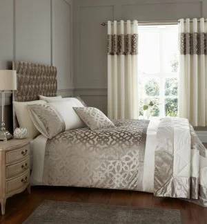 Catherine Lansfield Lattice Cut Velvet Bedding Set - Double