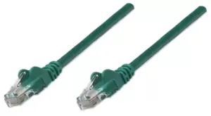 Network Patch Cable - Cat5e - 1m - Green - CCA - U/UTP - PVC - RJ45 - Gold Plated Contacts - Snagless - Booted - Polybag - 1m - Cat5e - U/UTP (UTP) -