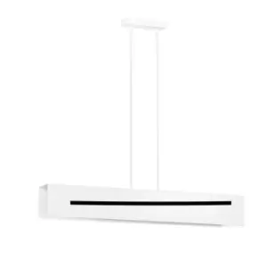 Gentor White Bar Pendant Ceiling Light 3x E27