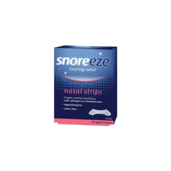 Snoring Relief 20 Nasal Strips - Large - 20s - 88951 - Snoreeze