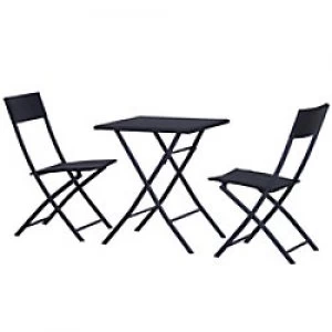 Outsunny Rattan Coffee Set 841-093 Black