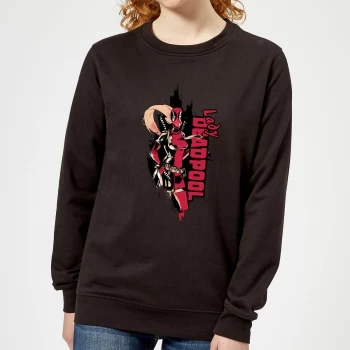 Marvel Deadpool Lady Deadpool Womens Sweatshirt - Black - S