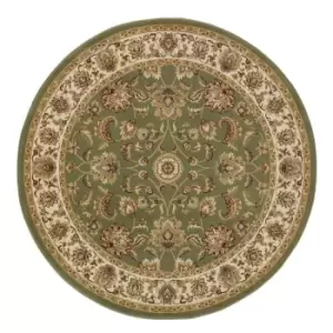 Oriental Weavers Kendra Round Rug Green Gold 3330 G 150X150cm