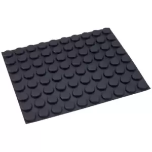 R-TECH 310035 Flat Round Rubber Feet 13.0 x 12.2 x 4.5 - Black - S...