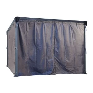 Palram Square Gazebo Curtain Set - Black