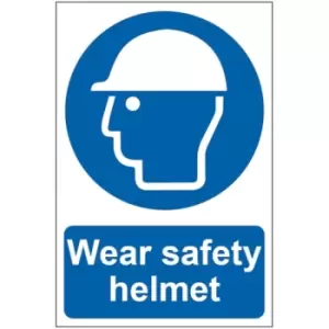 Safety Helmet PPE Self Adhesive Sign - 200 x 300mm